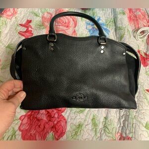 Coach Pebbled Black Leather Crossbody Bag